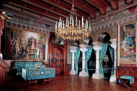 Căn phòng lâu đài Neuschwanstein trang trí đẹp (ảnh sưu tầm)