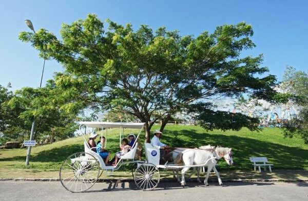 Thong dong xe ngựa ngắm cảnh Hồ Mây (ảnh internet)