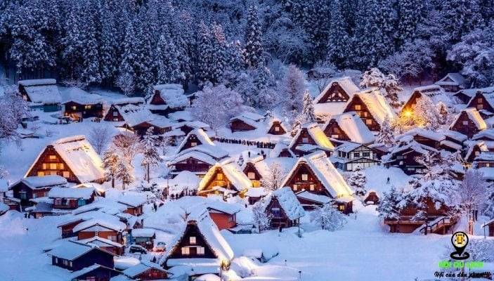 Mùa đông ở ngôi làng Shirakawago (ảnh st )