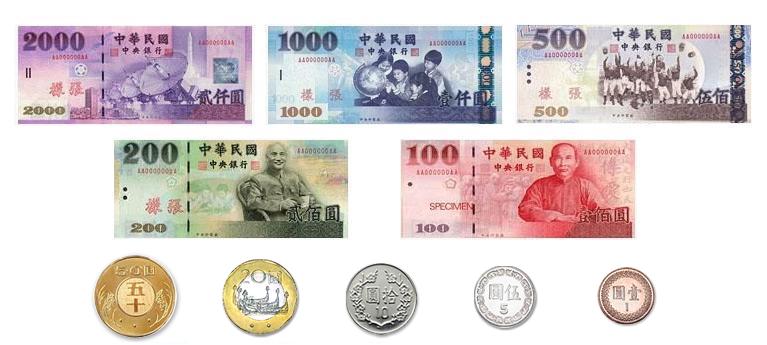 Các đơn vị tiền tệ ở Đài Loan (Ảnh sưu tầm)
