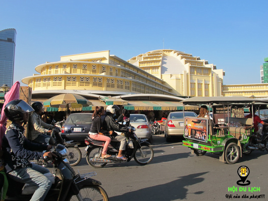 Chợ trung tâm ở Phnompenh( ảnh sưu tầm)