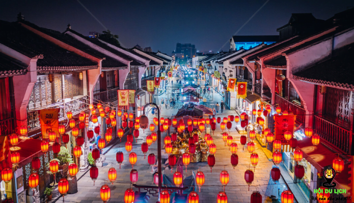 Phố cổ Qinghefang với nhiều đèn lồng đẹp lung linh về đêm (ảnh sưu tầm)