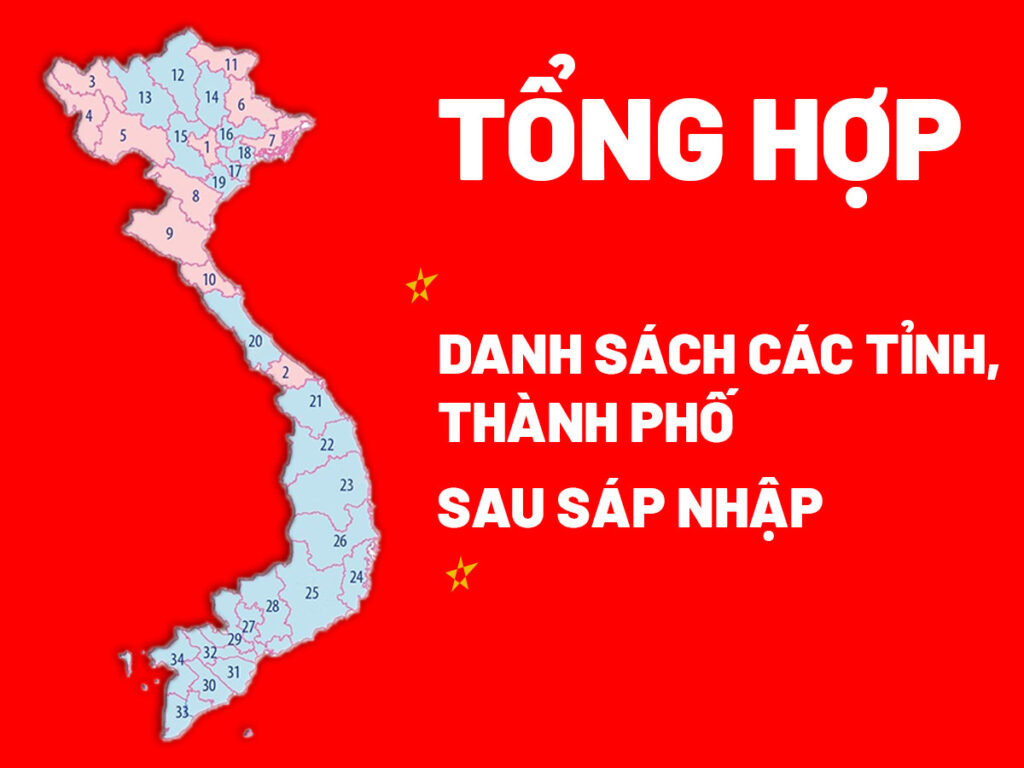 Danh sách 34 tỉnh thành mới nhất